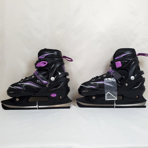 OBENSKY Adjustable Ice Skates for Boys & Girls, Beginner Ice Skates Purple/Black - Picture 10 of 15